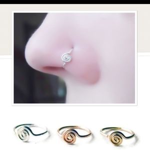 Spiral Detail Nose Hoop 18 gauge